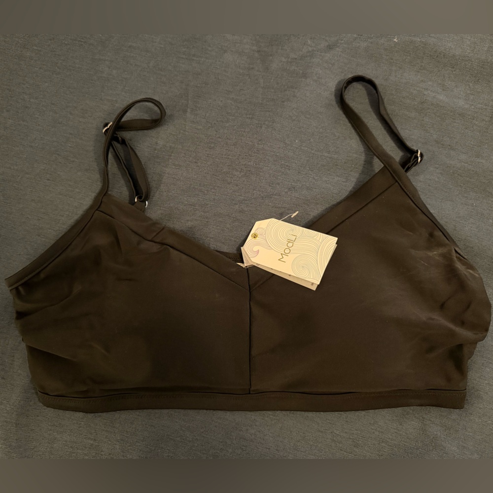 NWT Modli Black Swim Bra with Adjustable Straps - Size 1X